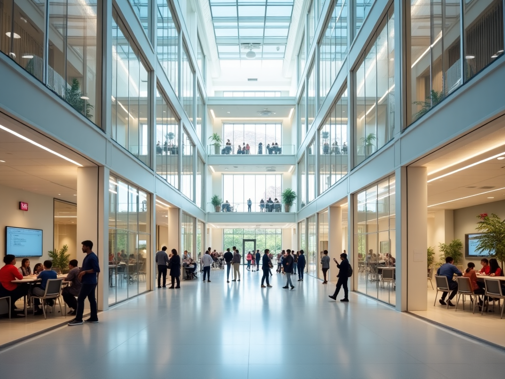 State-of-the-art campus learning facility with modern architecture and collaborative spaces