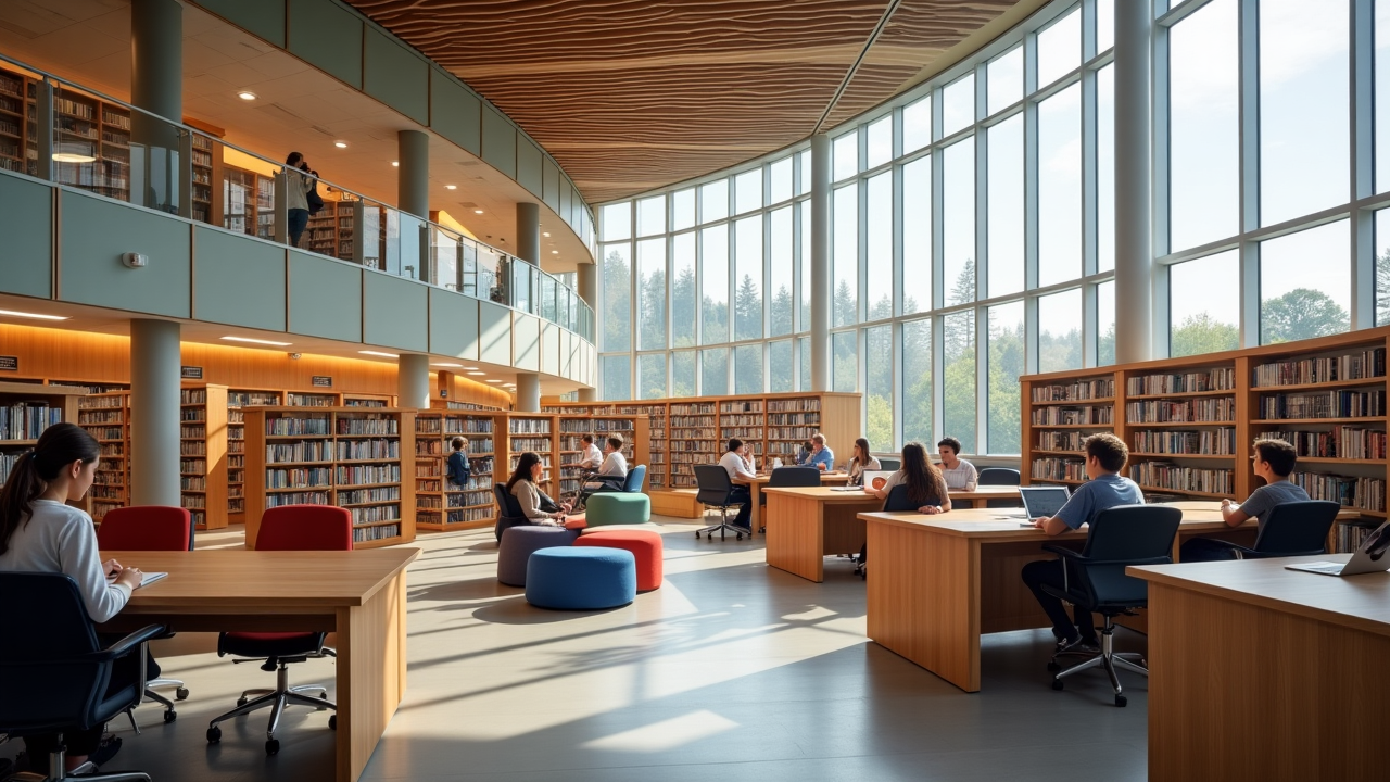 Comprehensive library with extensive digital and print resources for academic research